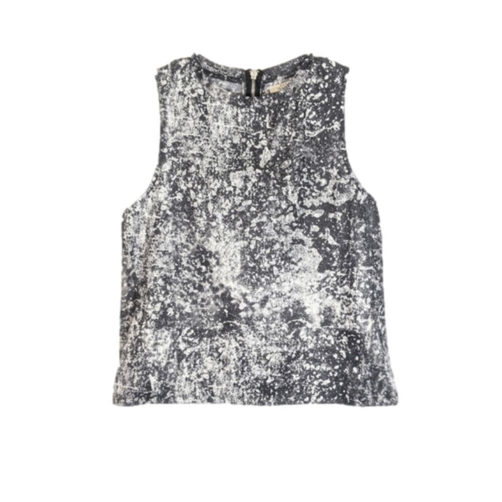 Zara sleeveless top splatter print grunge style size small